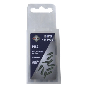 Bits 1/4" PZ2 L:25 mm pk/10
