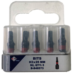 Bits S2 torsion HEX3×25 mm pk/5