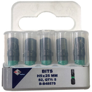 Bits S2 torsion HEX5×25 mm pk/5