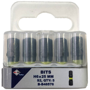 Bits S2 torsion HEX6×25 mm pk/5