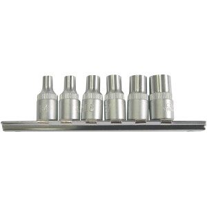 Topsæt 1/4" E4-E10 6 dele