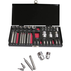 Auto bits-/E-topsæt 3/8"(10mm) 35d.