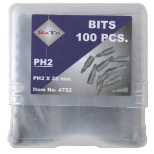 Bits 1/4" PZ3 L:25 mm pk/100