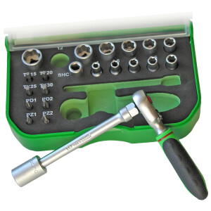 DJ TOOLS top-/bitssæt 1/4" 23 dele
