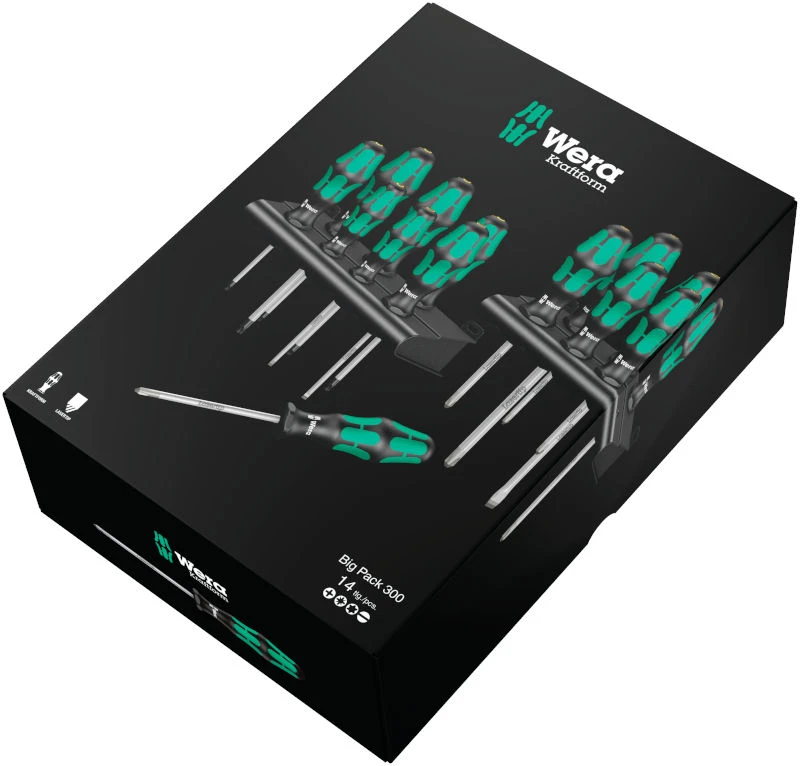 WERA Skruetrækkersæt Kraftform BigPack 300 - Billede 2