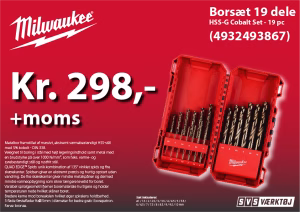 Milwaukee Borsæt 19 dele