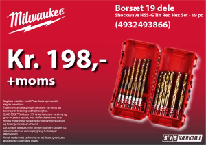 Milwaukee Borsæt 19 dele