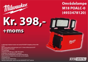 Milwaukee Områdelampe M18