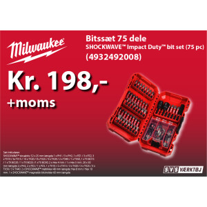 Milwaukee bitssæt 75 dele