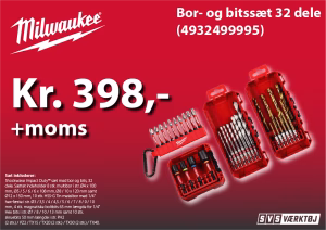 Bor- og bitssæt 32 dele
