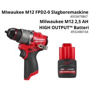 Milwaukee M12 FPD2-0  Slagboremaskine