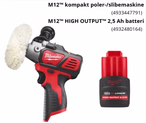 Milwaukee M12™ kompakt poler-/slibemaskine